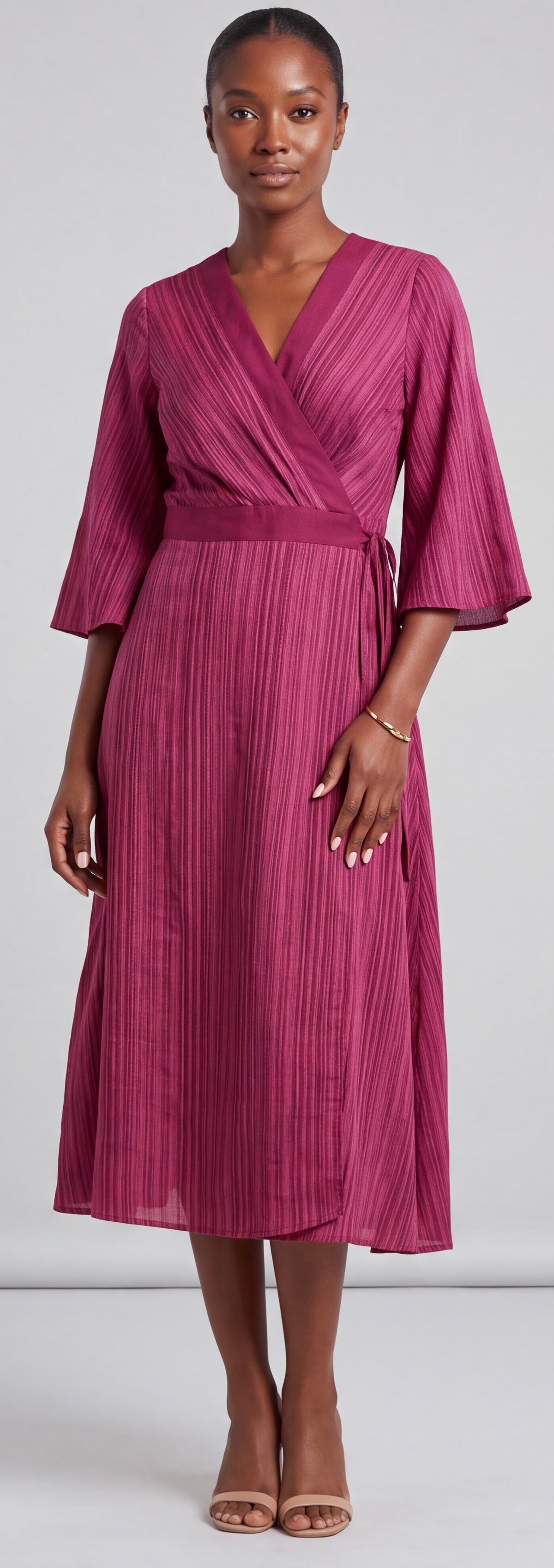 Midi maroon dress