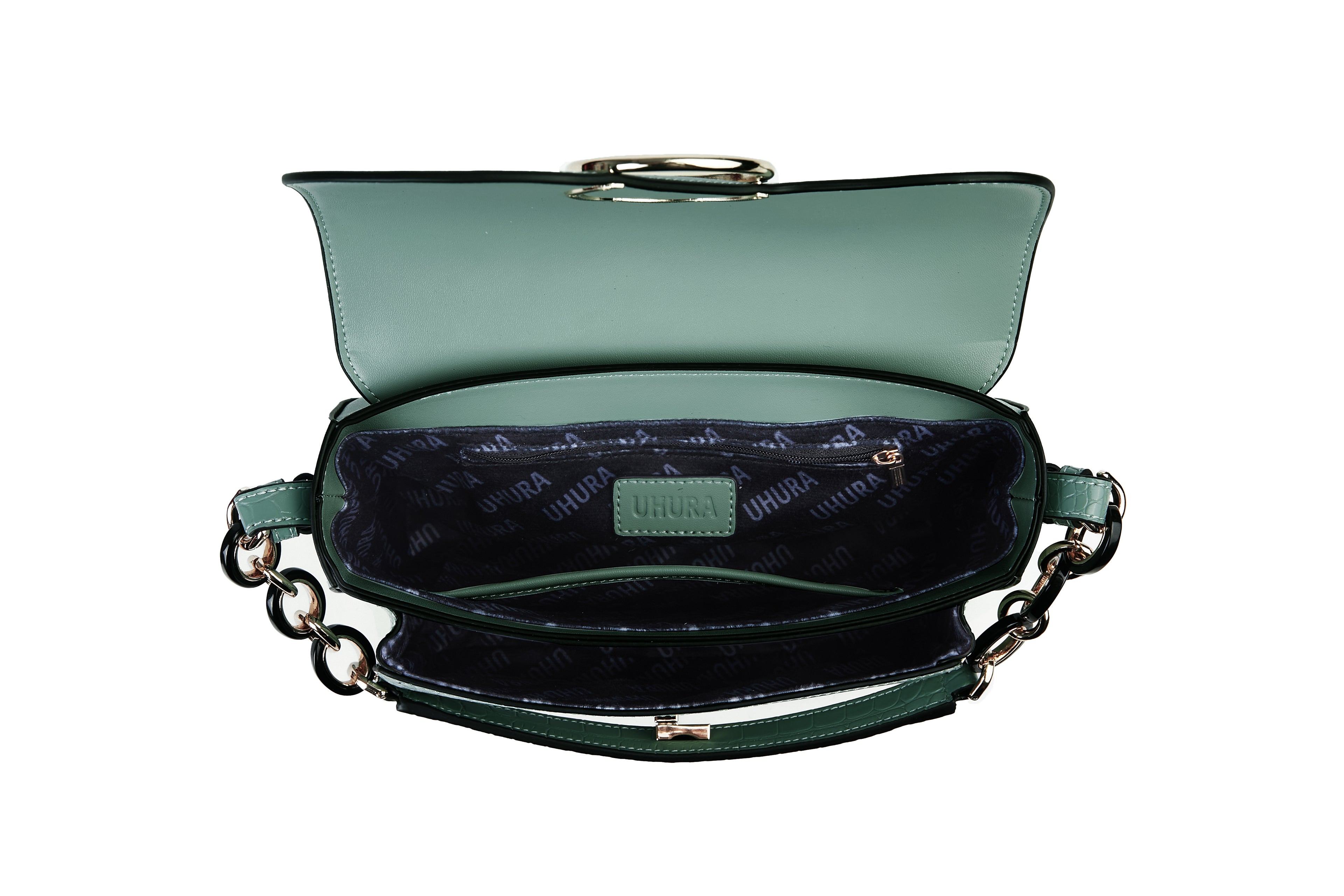 Mint green cross body bag