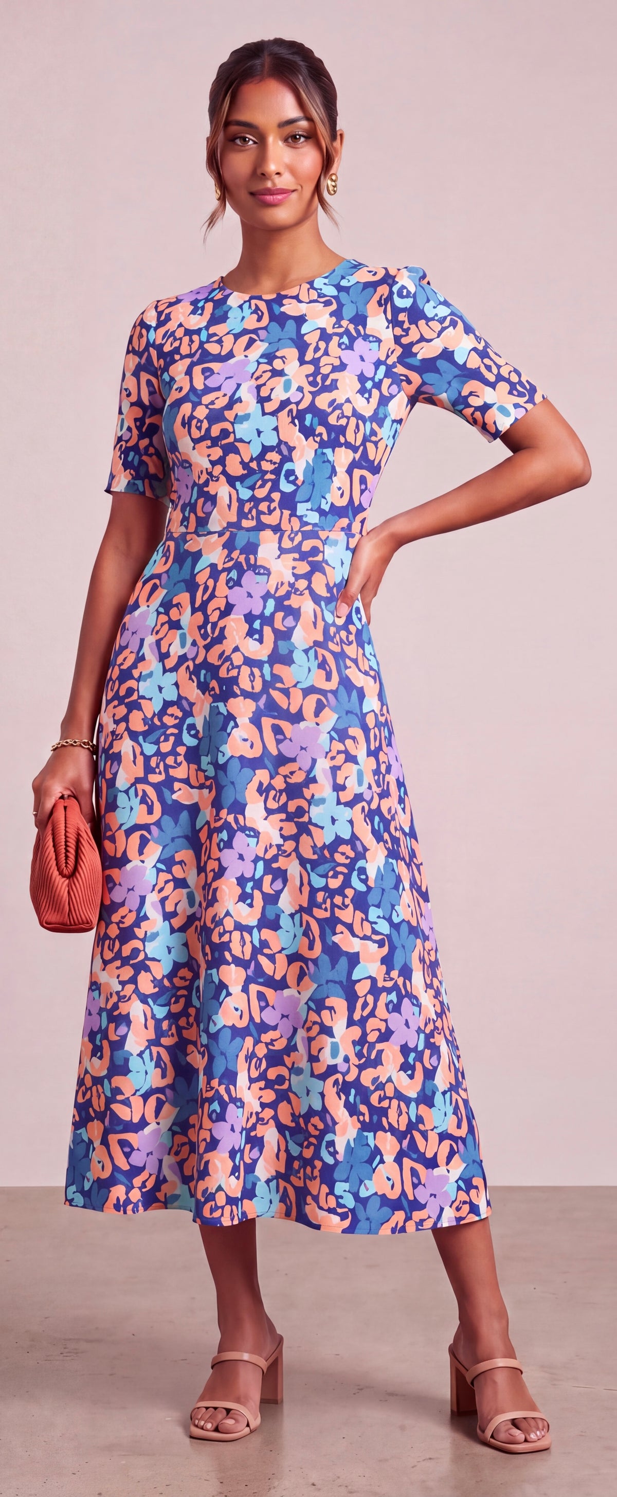 Midi print dress