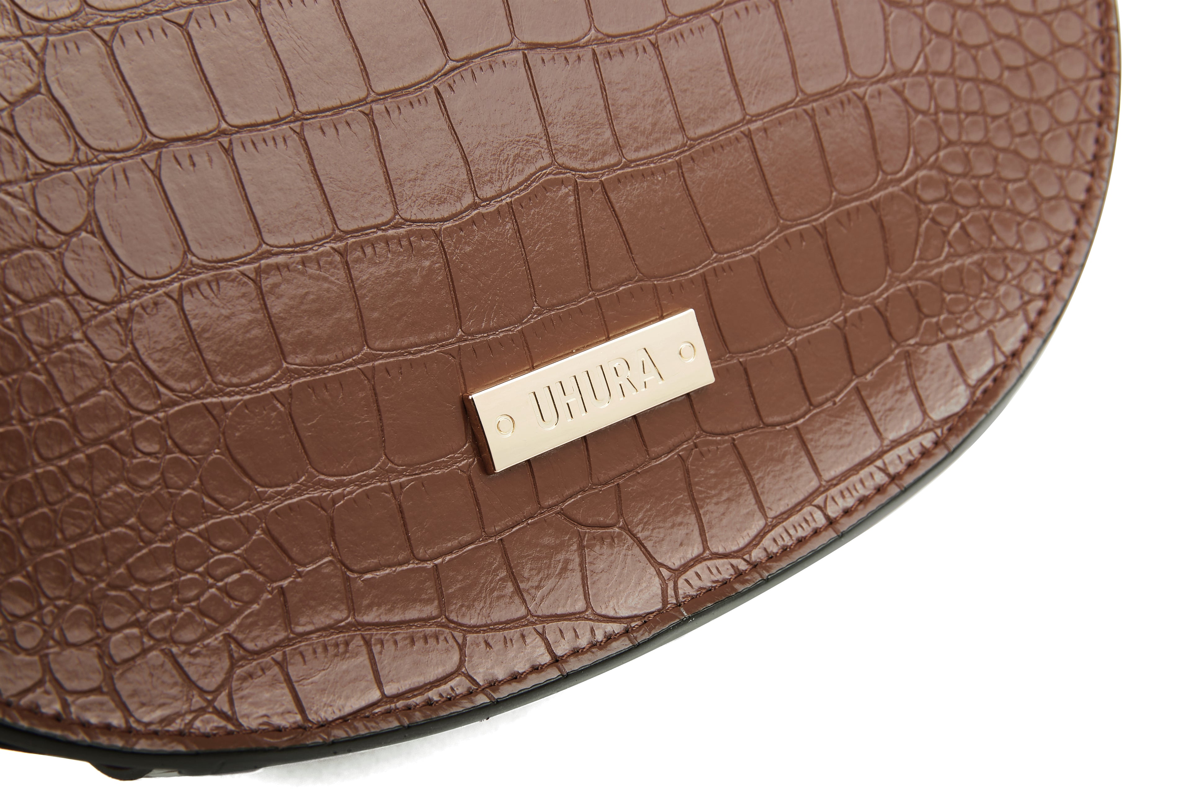 Croc coffee saddle bag