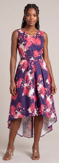 Print midi floral dress