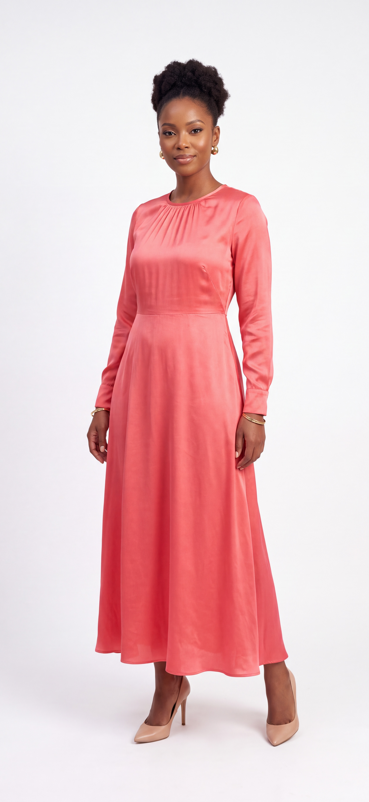 Pink tea dress