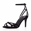 Black strappy heels