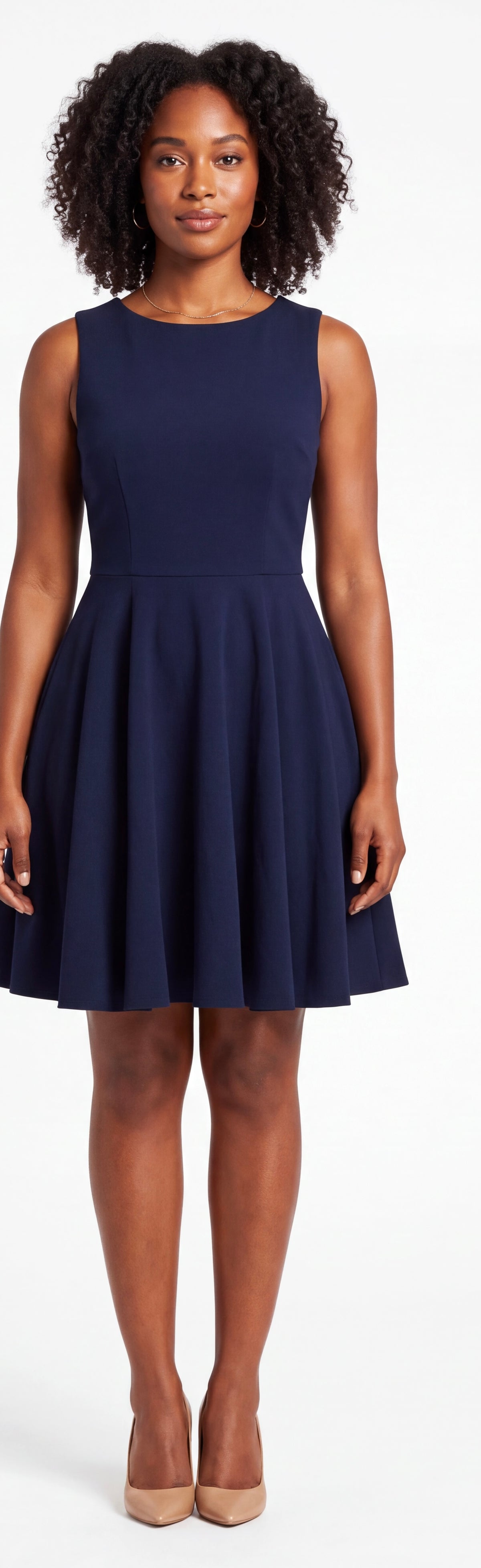 Navy skater dress