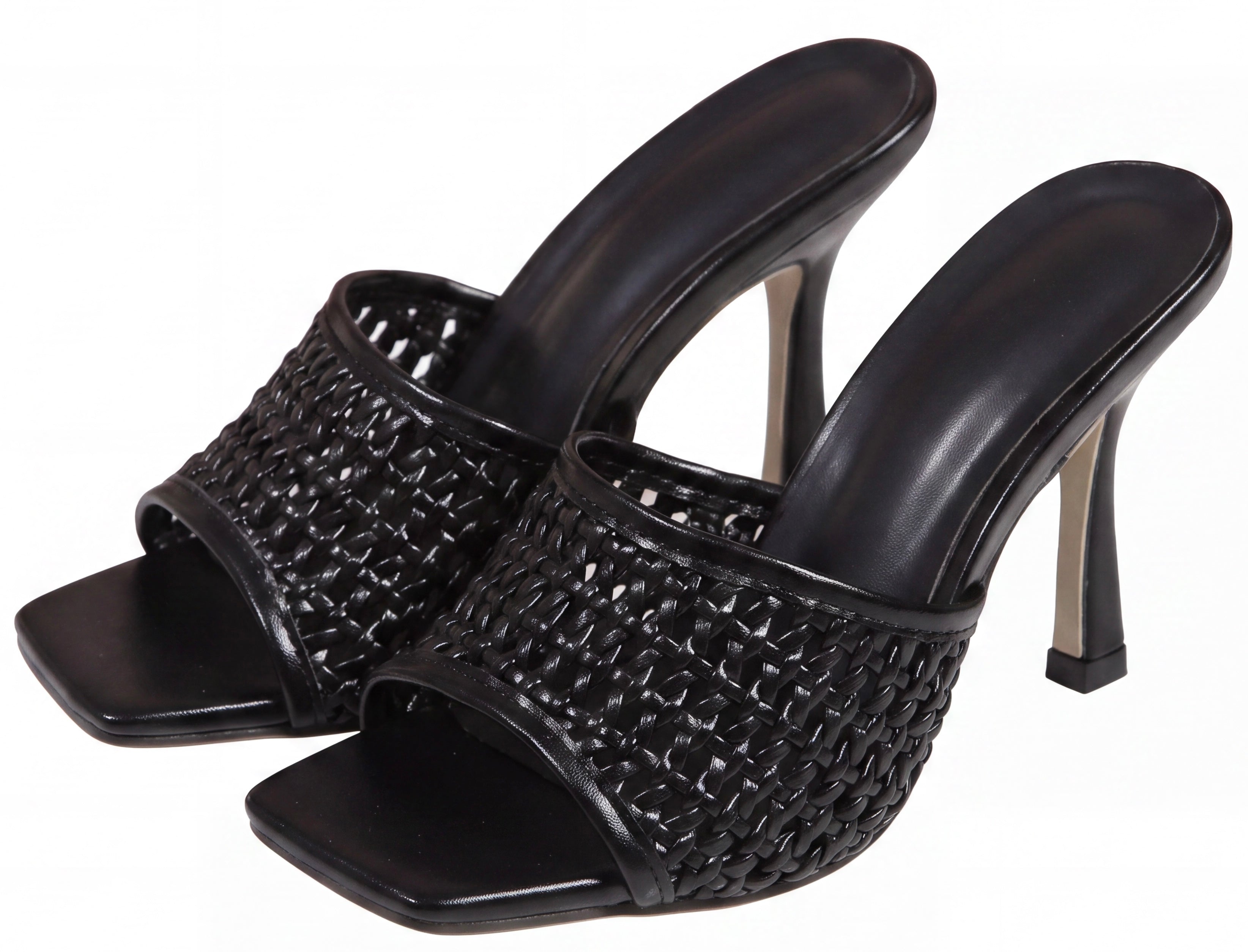 Black Crochect mules