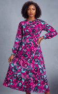 Print midi dress