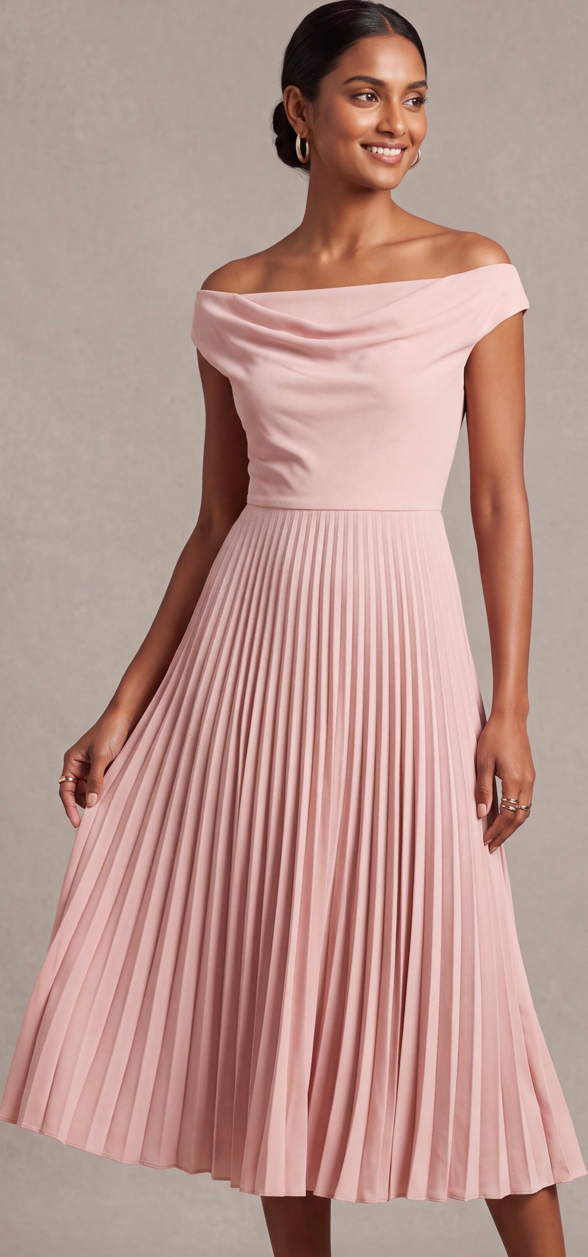 Pink midi dress