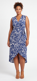 Print navy dress