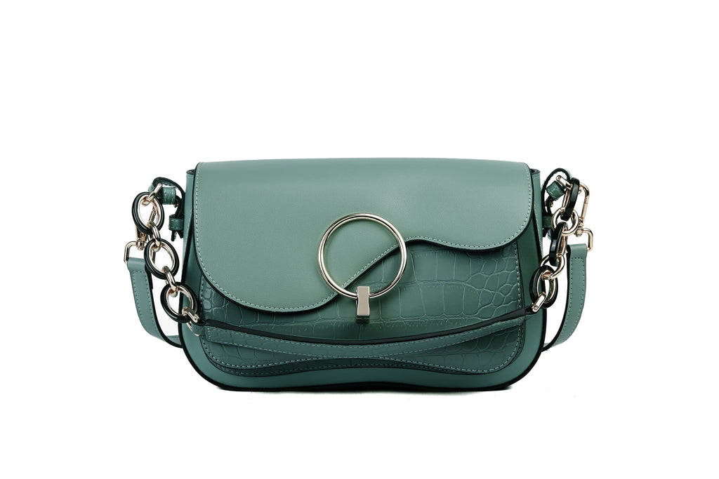 Mint green cross body bag