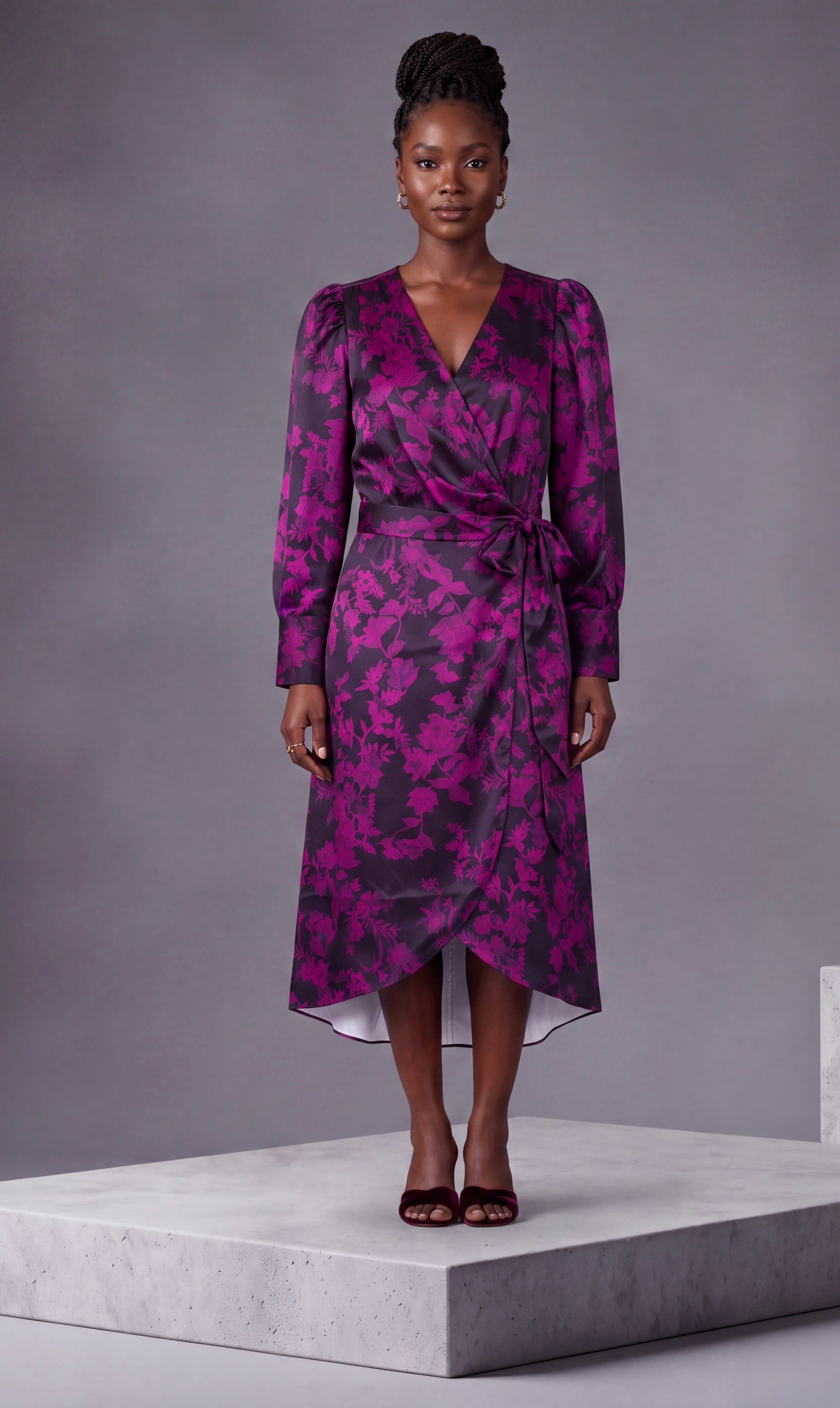 Floral wrap dress