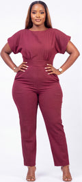 Wine jumpsuit