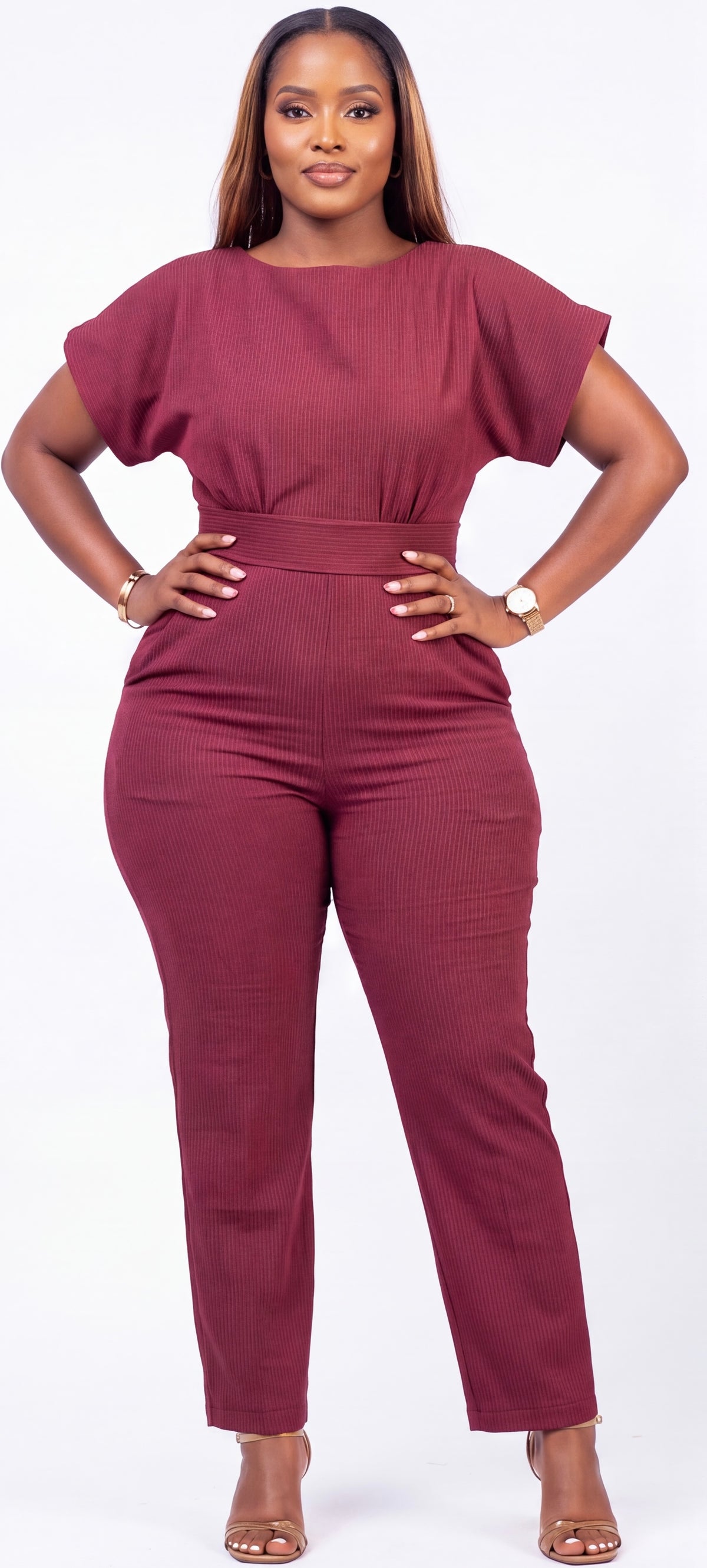 Wine jumpsuit