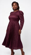 Midi maroon skater dress
