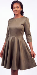 Green skater dress