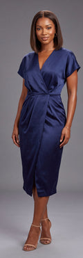 Blue wrap dress