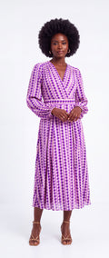 Print v neck dress