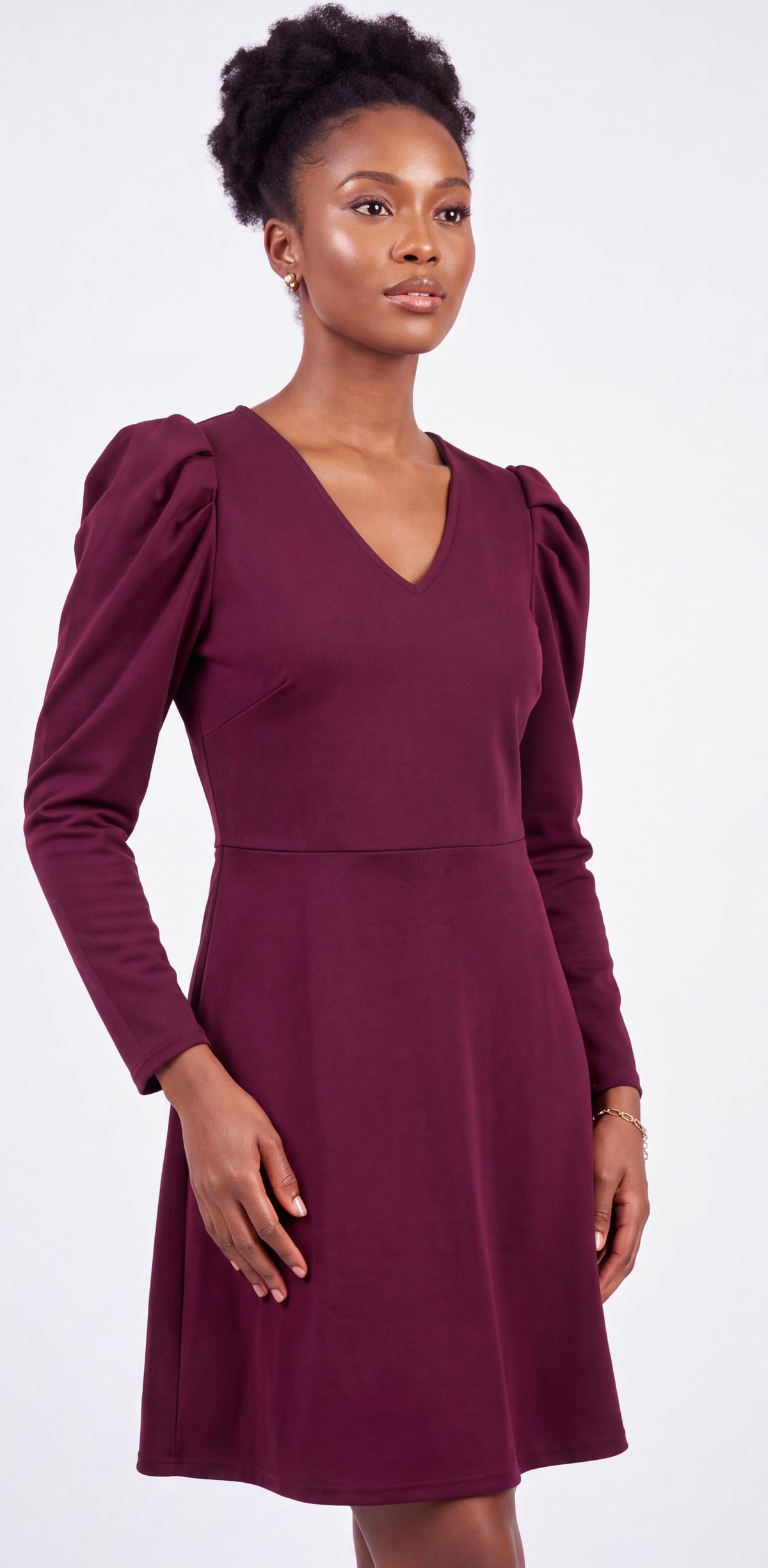 Mini maroon dress