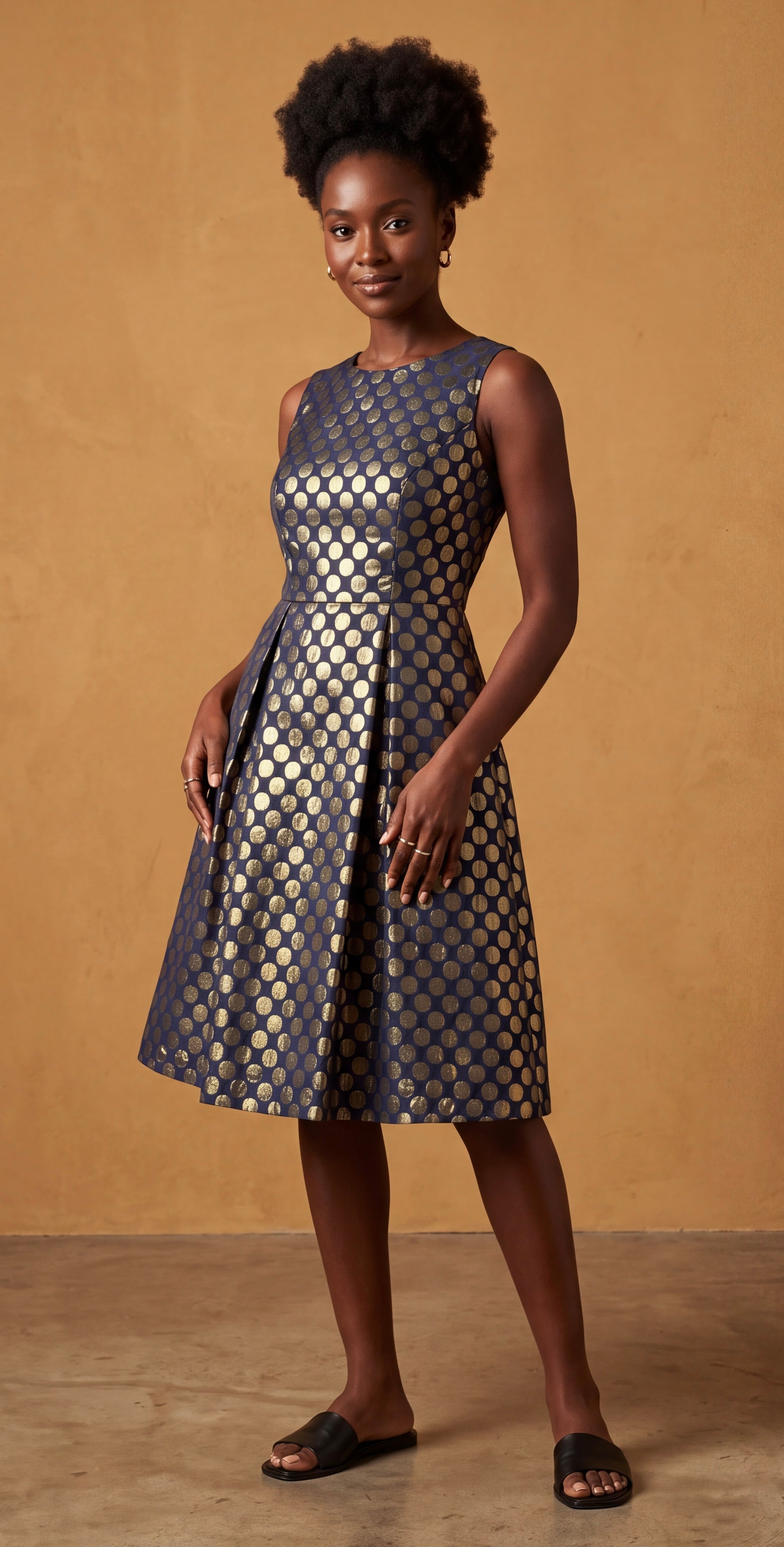 Gold metallic dress