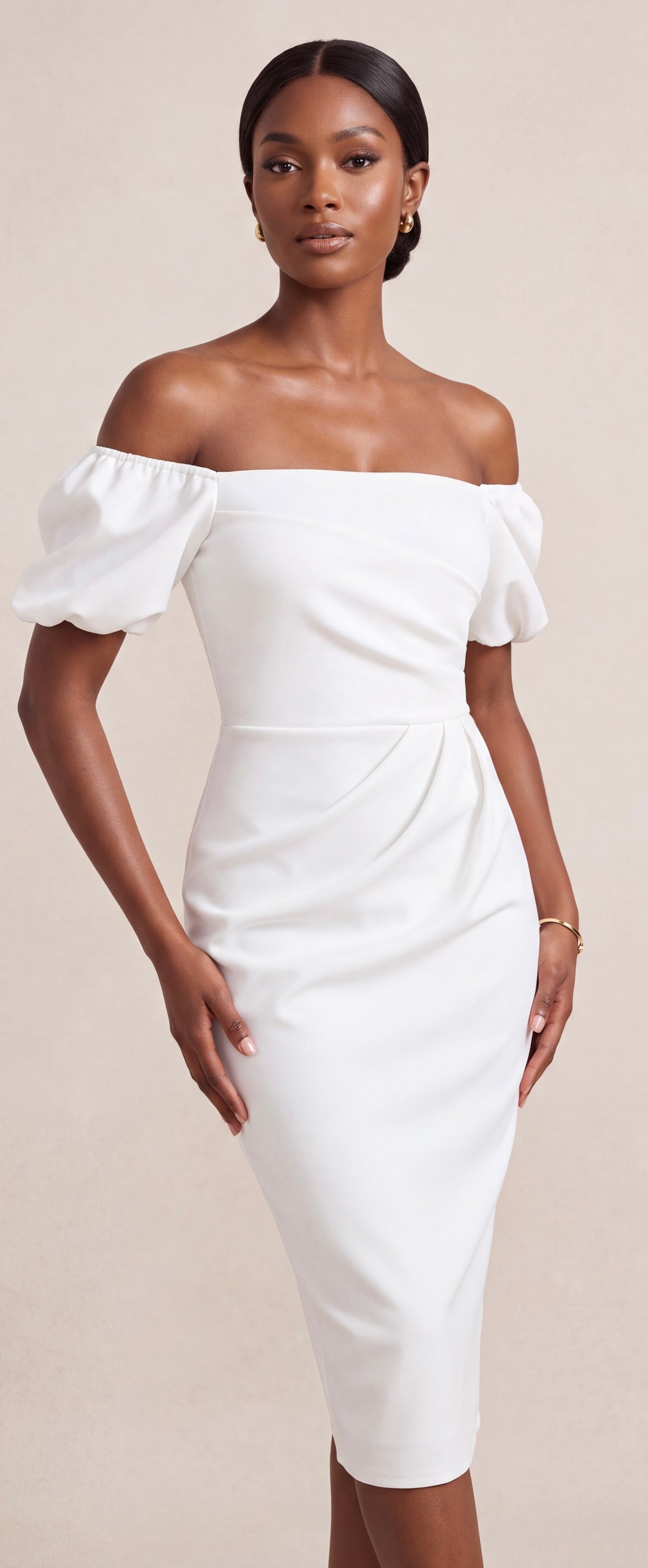 Ivory midi dress