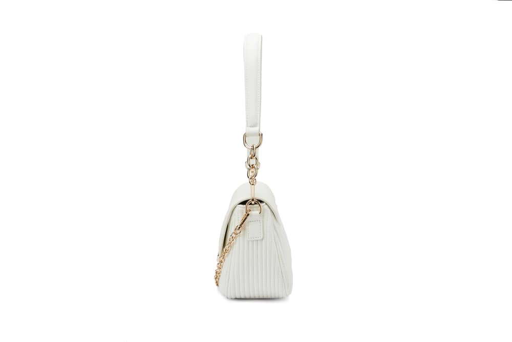 White ruched bag