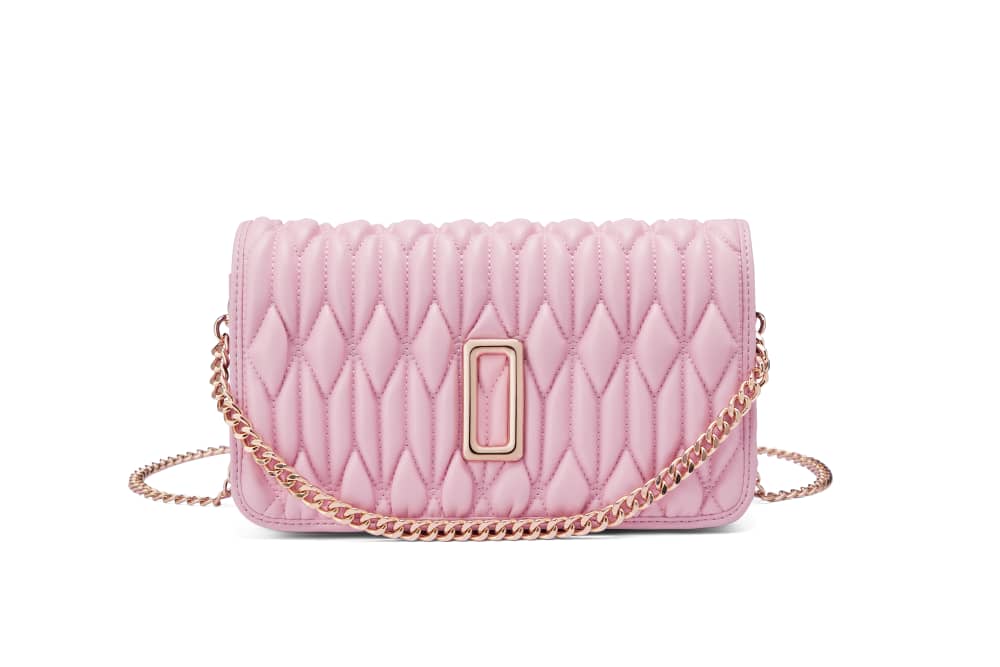 Baby pink Ruched bag