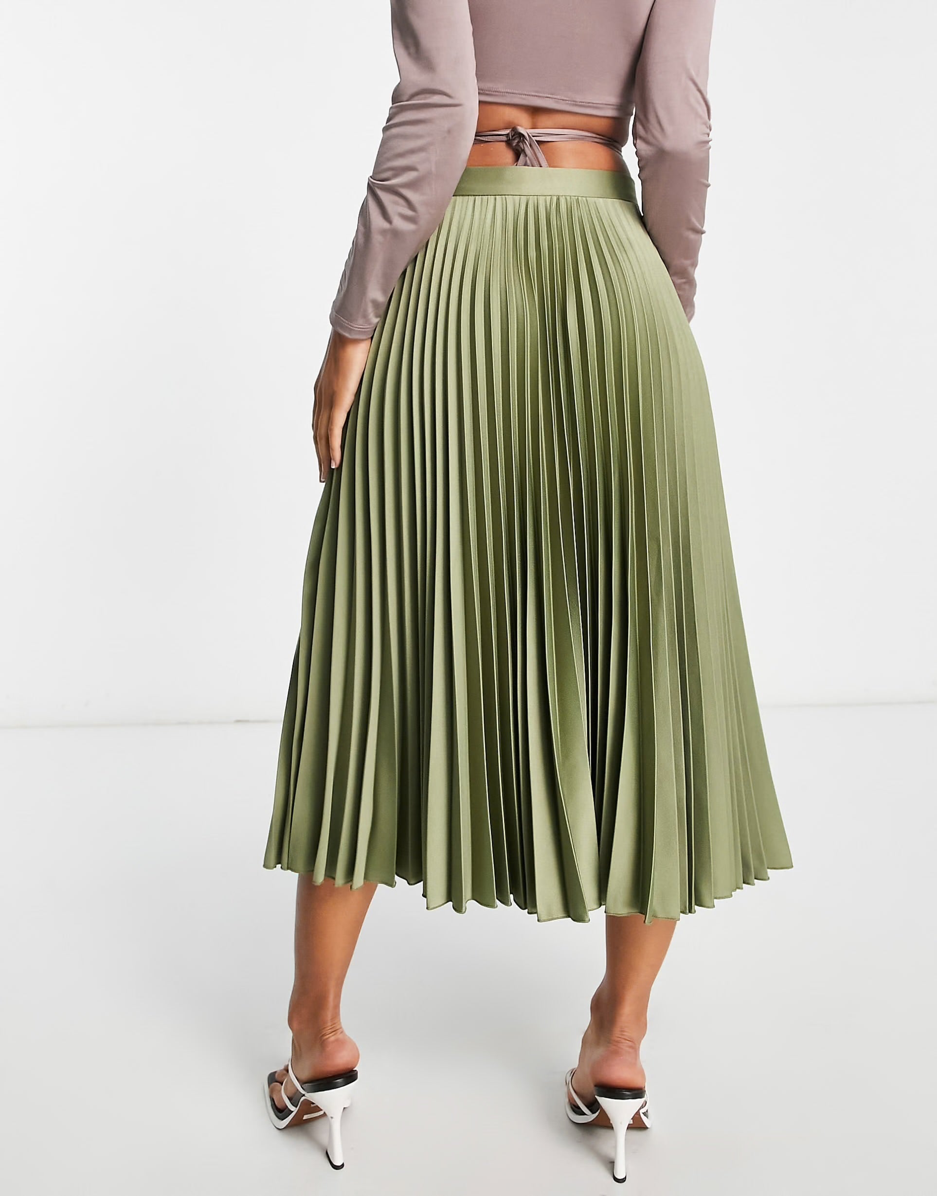 Green olive skirt