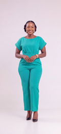 Green jumpsuit