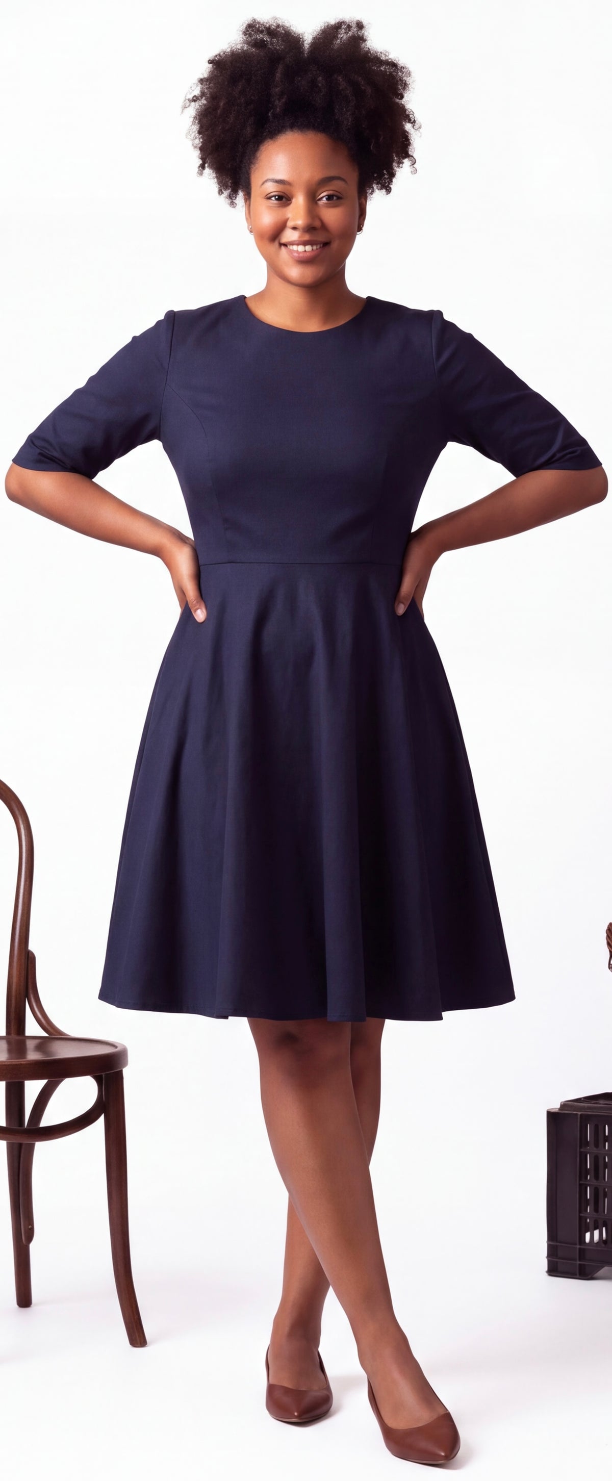 Black skater dress