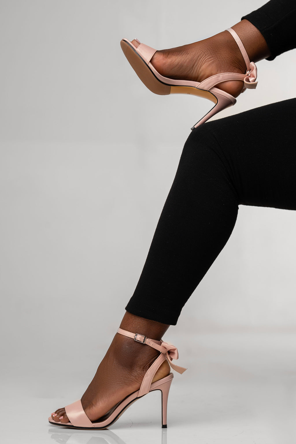 Nude heeled sandals
