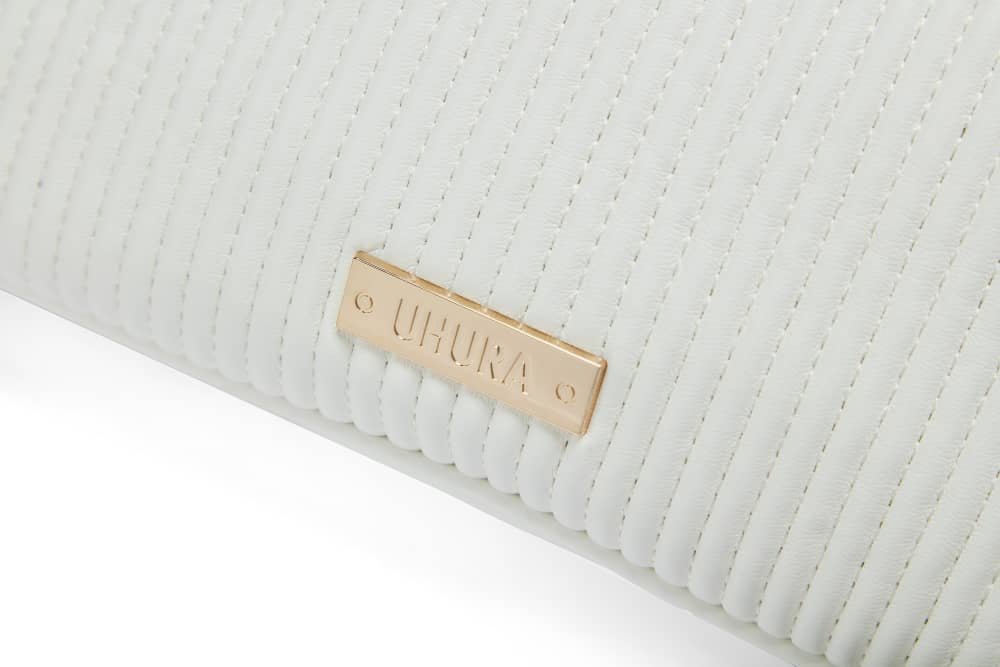 White ruched bag