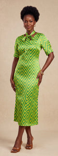 Midi print aztec dress