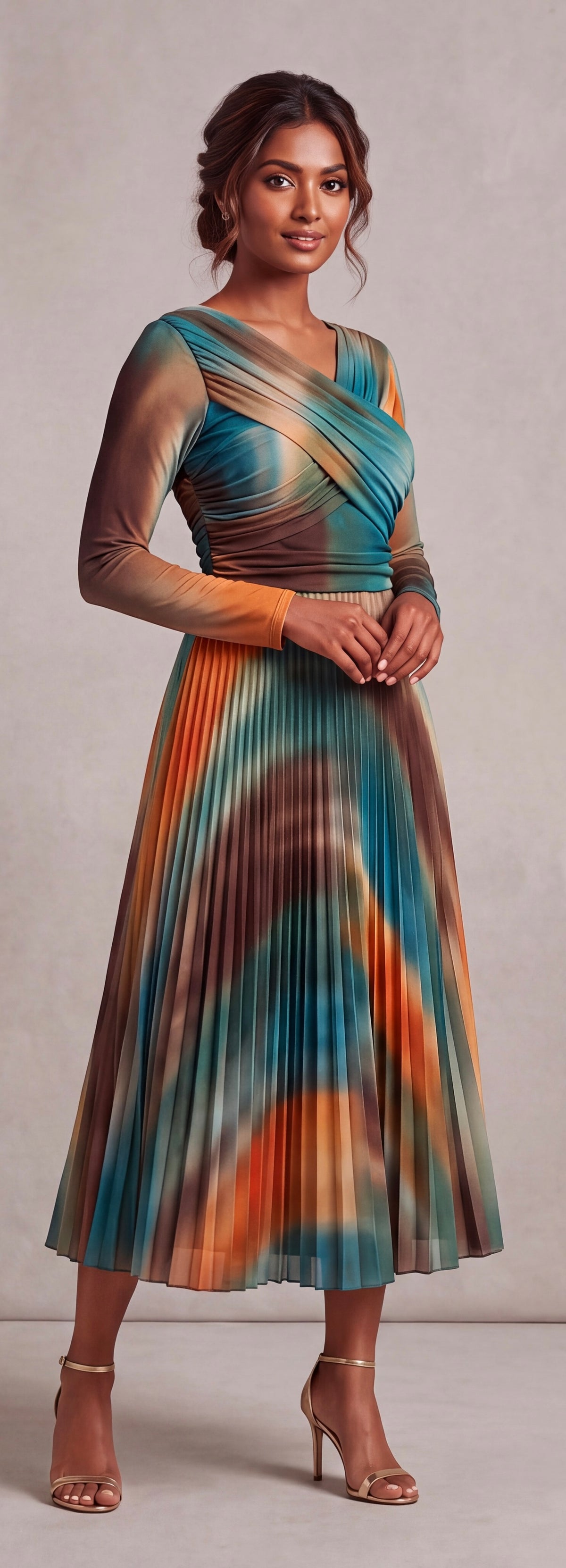 Midi print dress