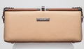 Cream clutch bag