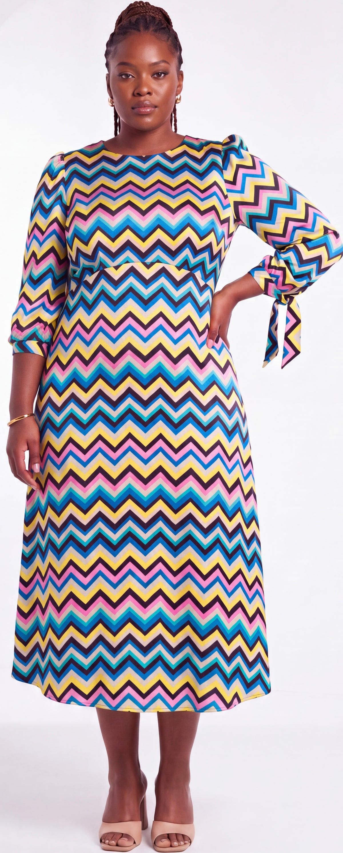 Midi print dress