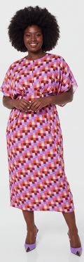 Print midi dress