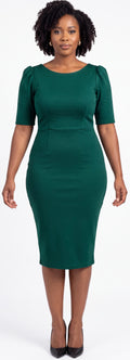 Green midi dress