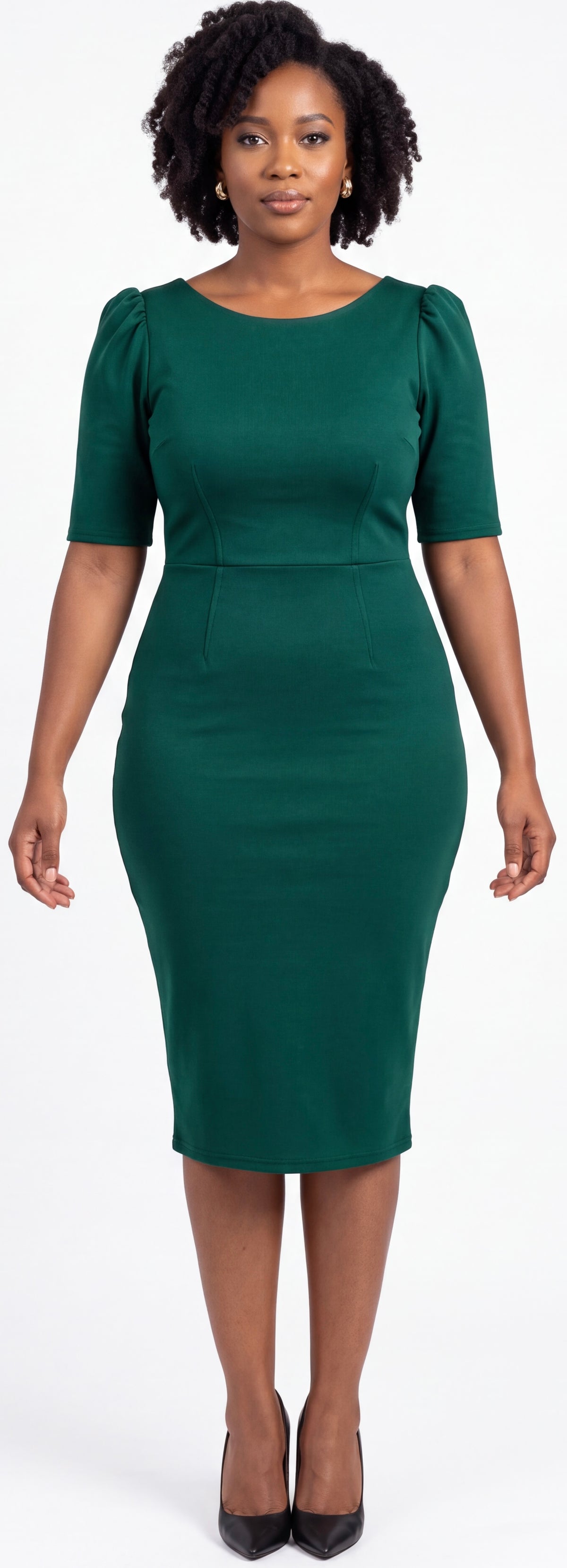 Green midi dress