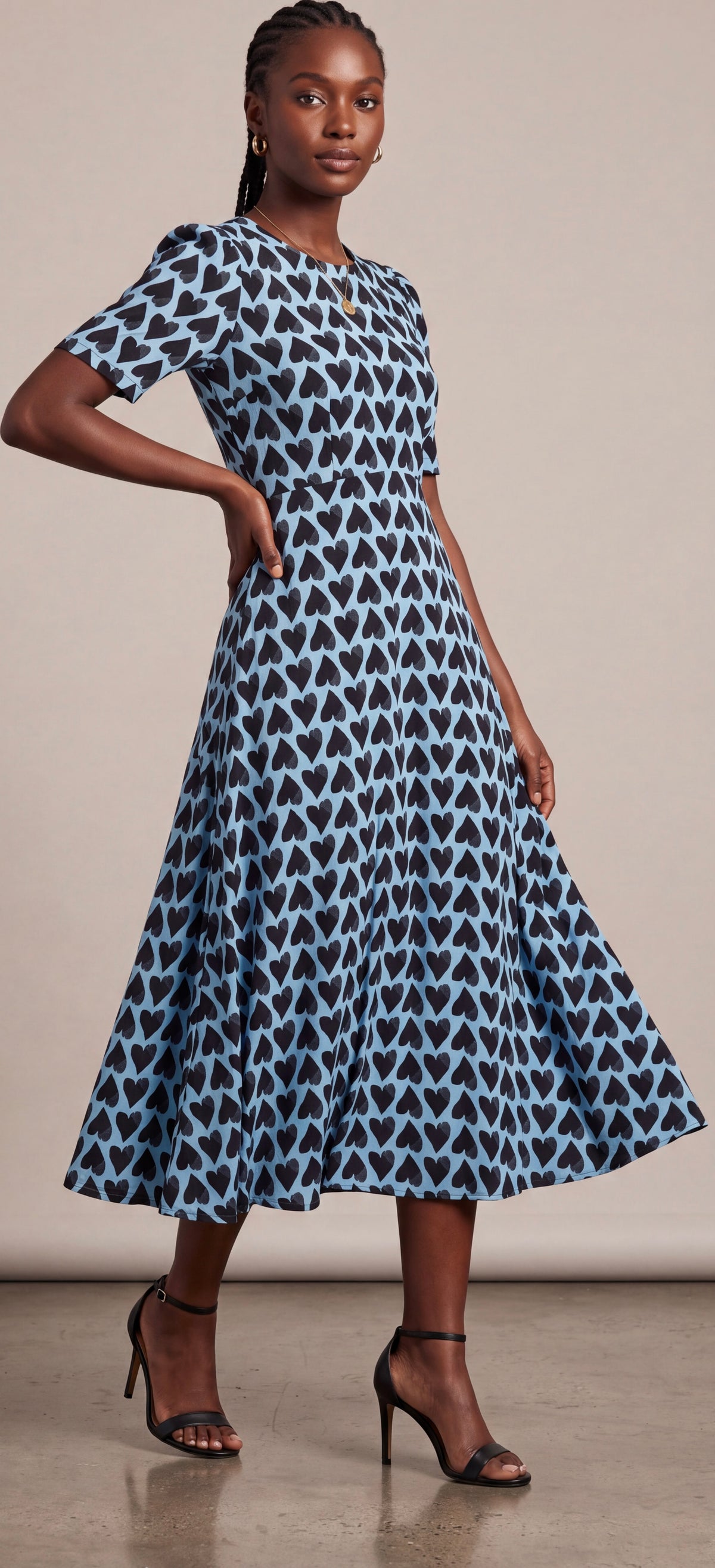 Midi print dress