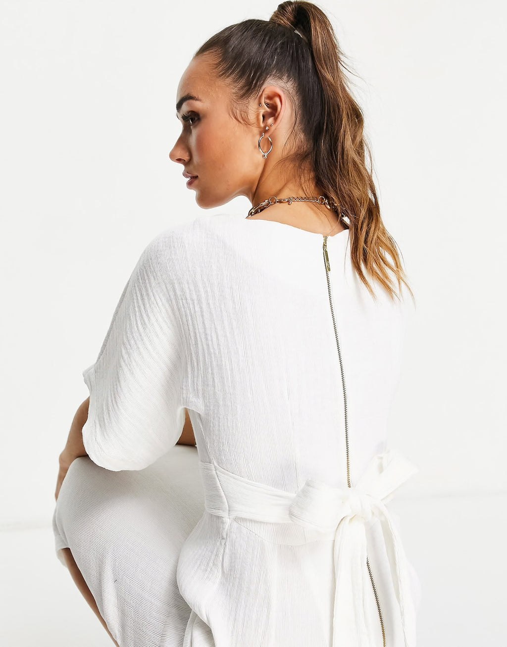Ivory midi dress