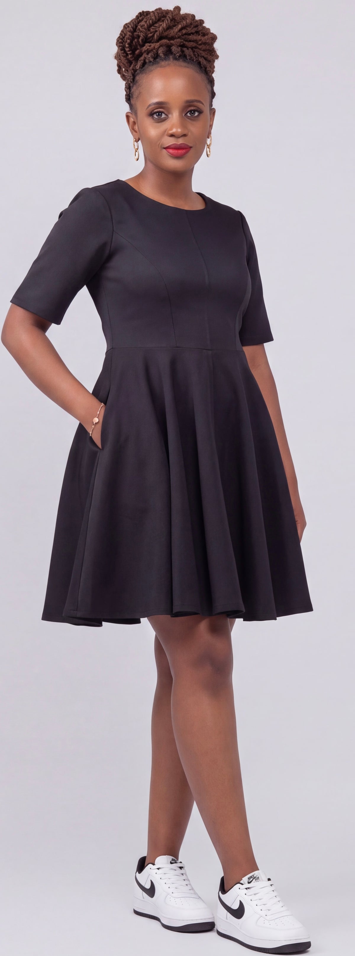 Black skater dress