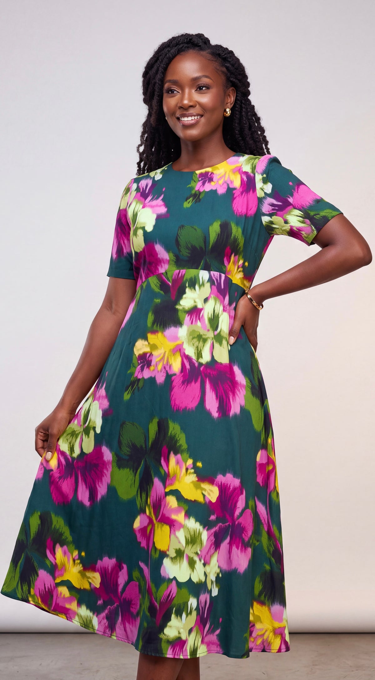 Midi print dress