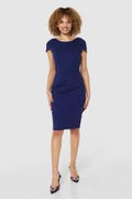 Navy ponte bodycon dress
