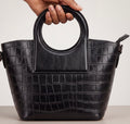 Black croc bag