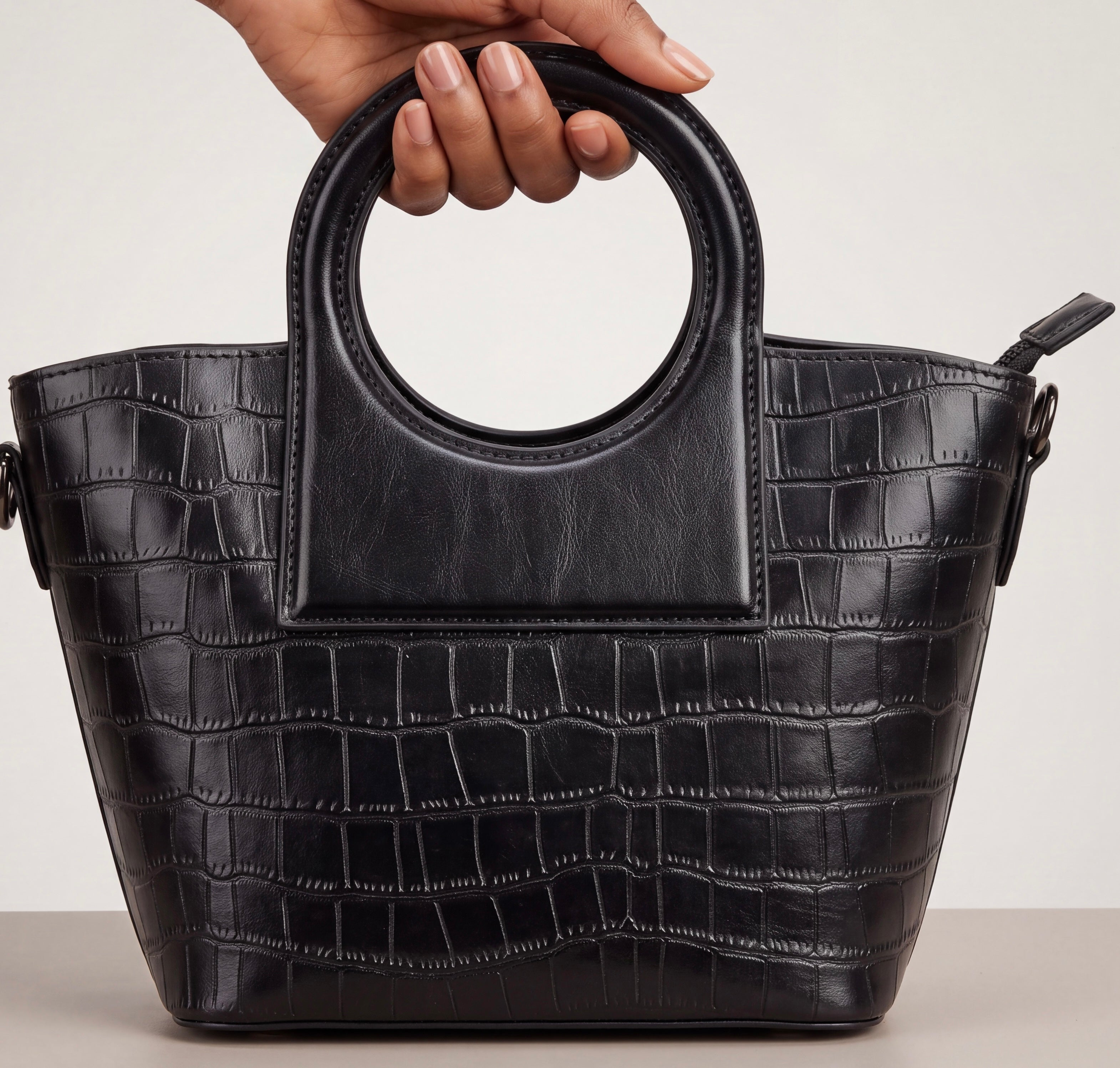 Black croc bag