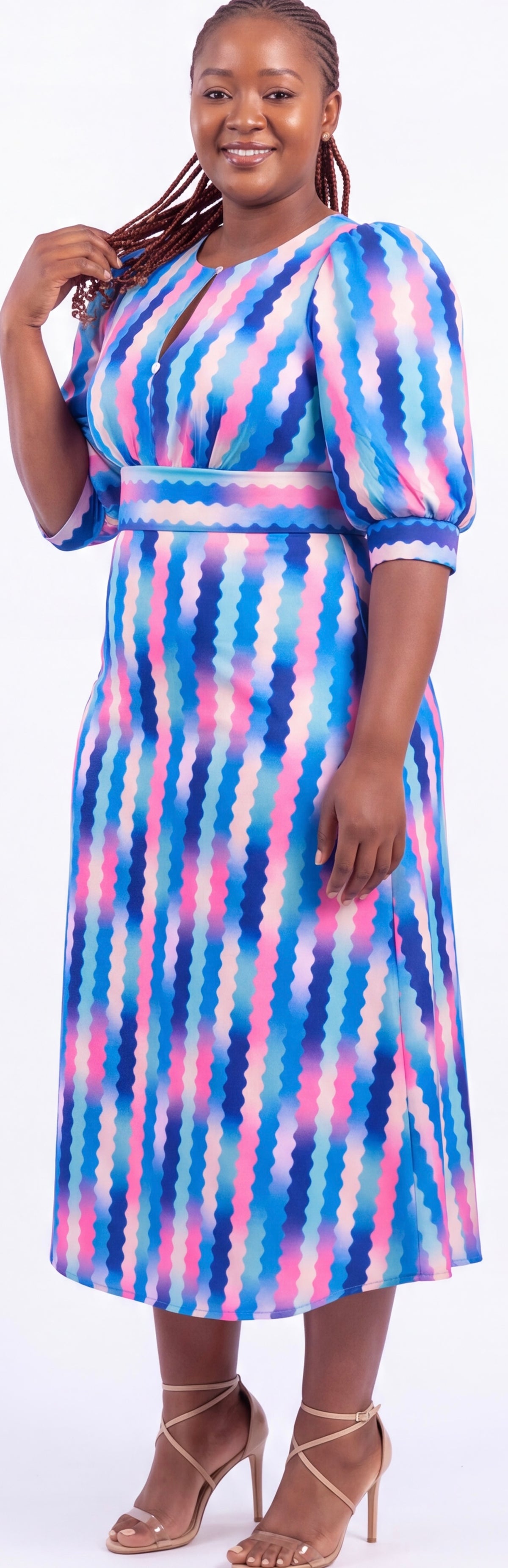 Print midi dress