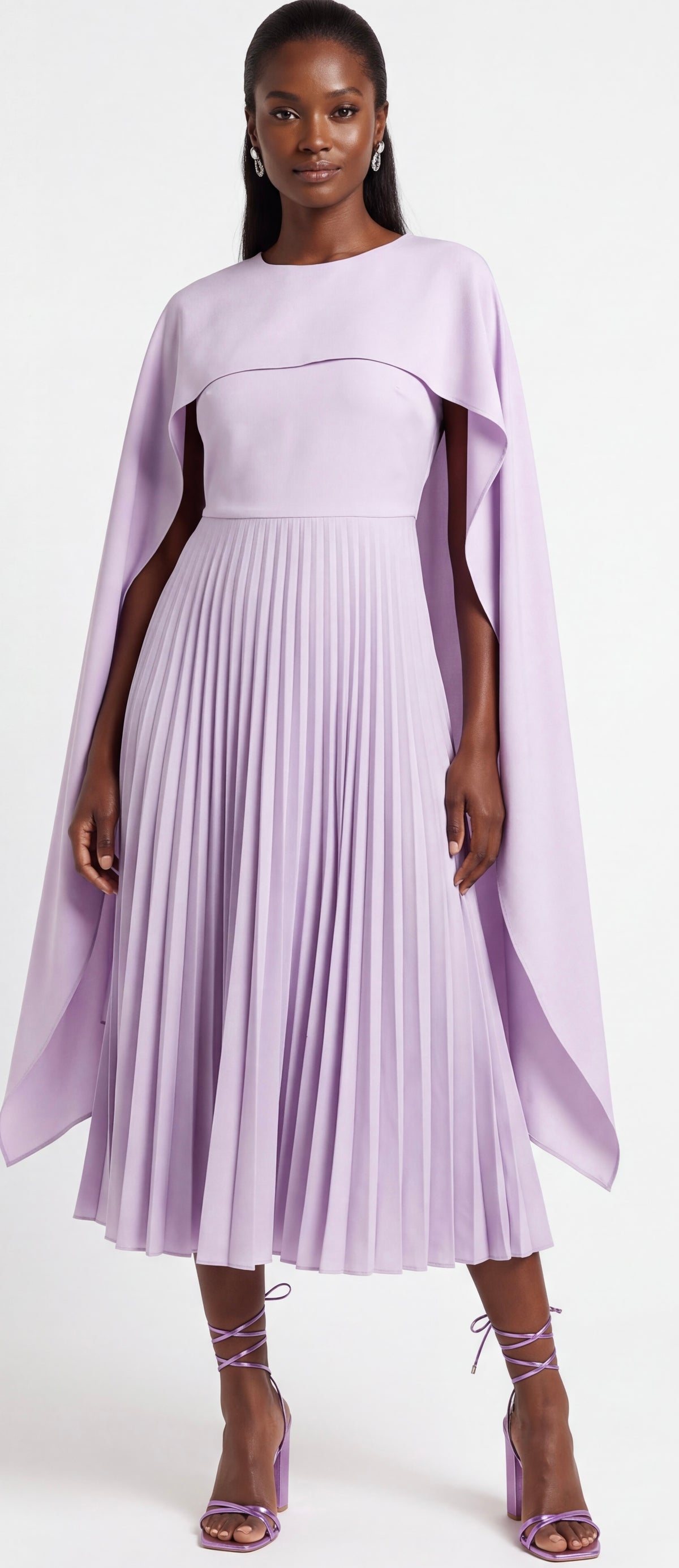 Lilac pleated dress