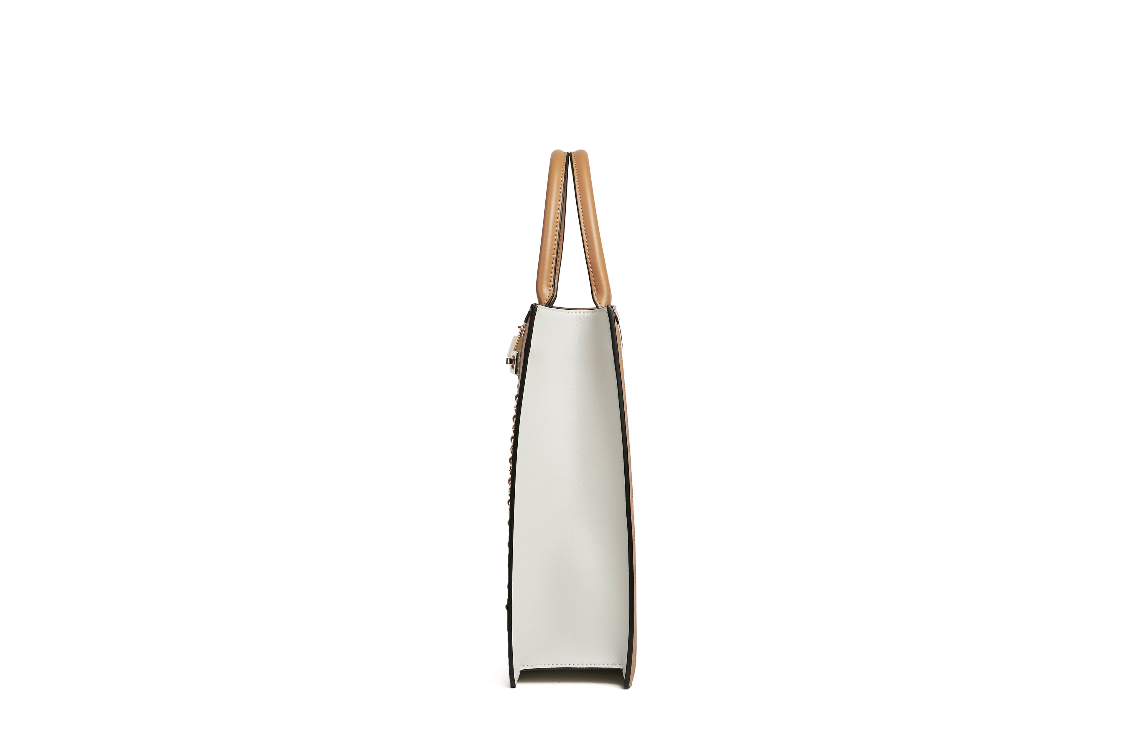 Large cream box bag