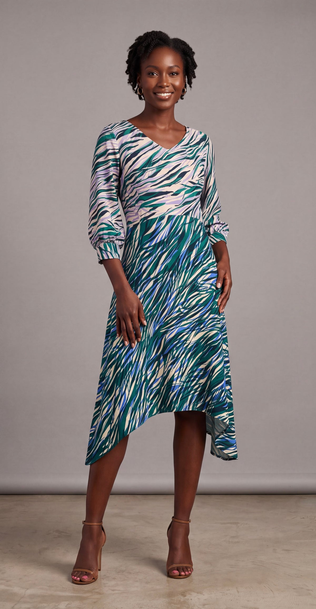 Midi print dress