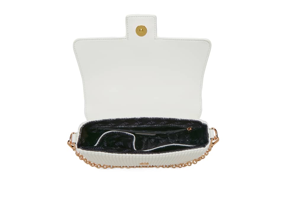 White ruched bag