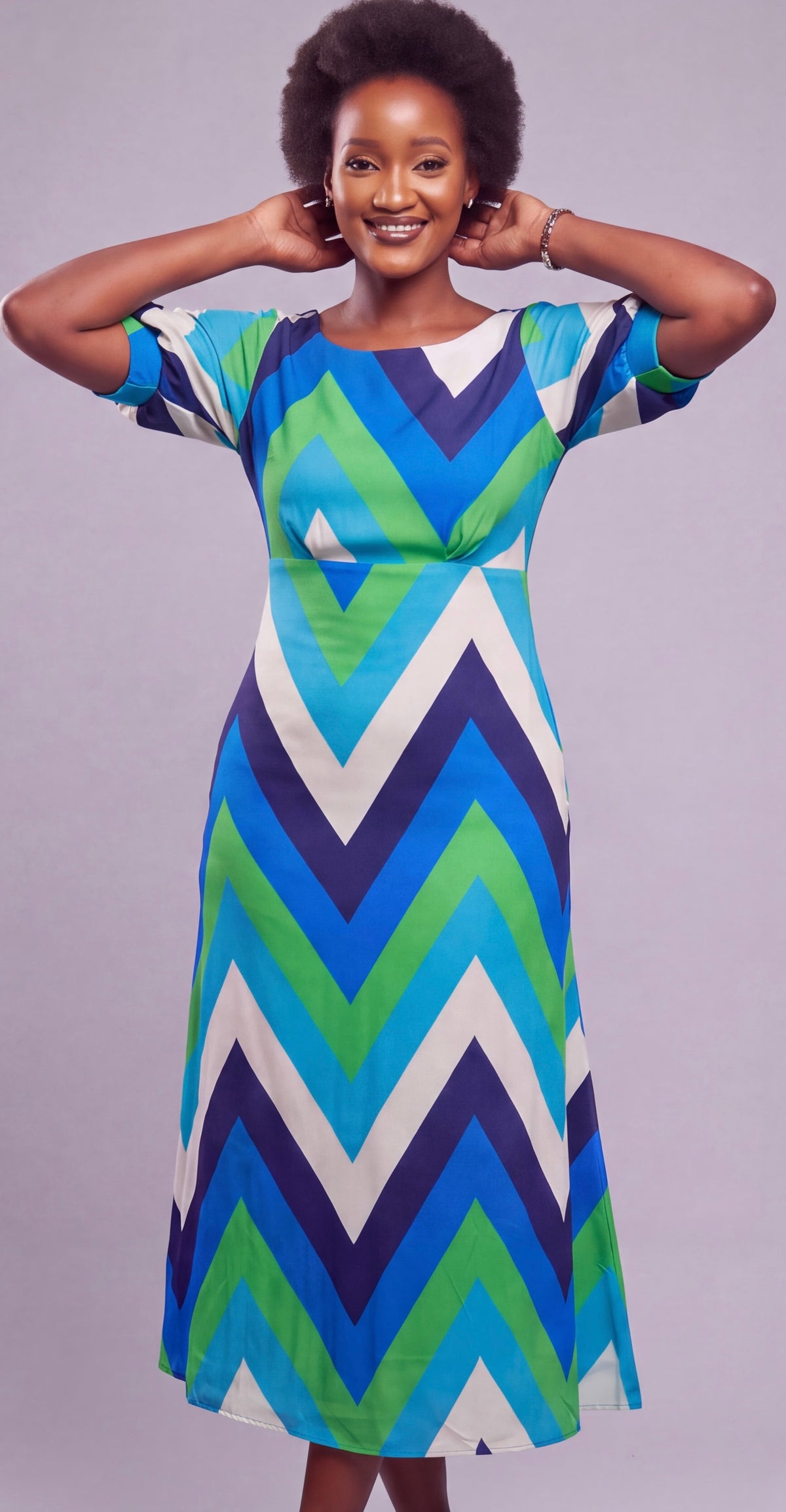 Print midi dress